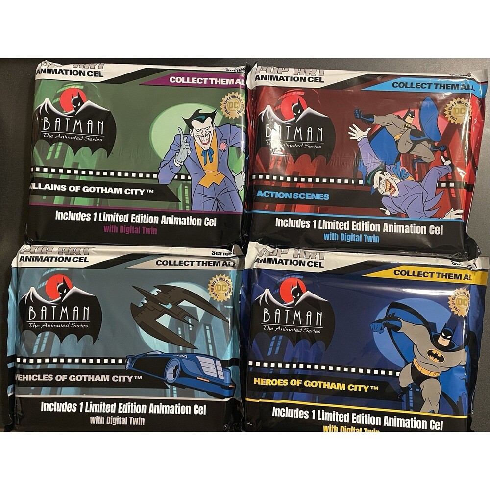 Batman The Animated Series Pop Art Animation Cel Lot Of 4 (Series 1)
